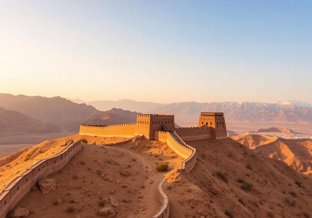 Jiayuguan section of the Great Wall of China in Gansu