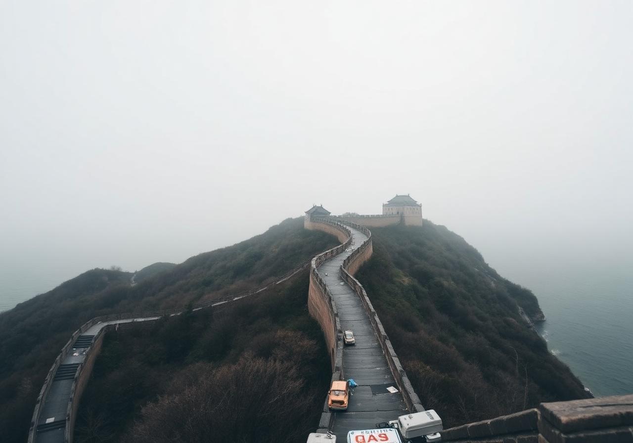 Shanhaiguan section of the Great Wall of China in Hebei